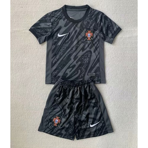 Fotbalové Dres Portugalsko Brankářské Dětské Venkovní ME 2024 Krátký Rukáv (+ trenýrky)